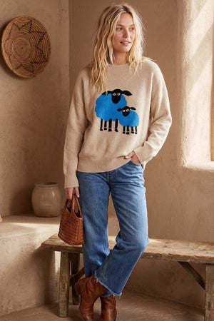 Sheep Graphic Oversized Sweater