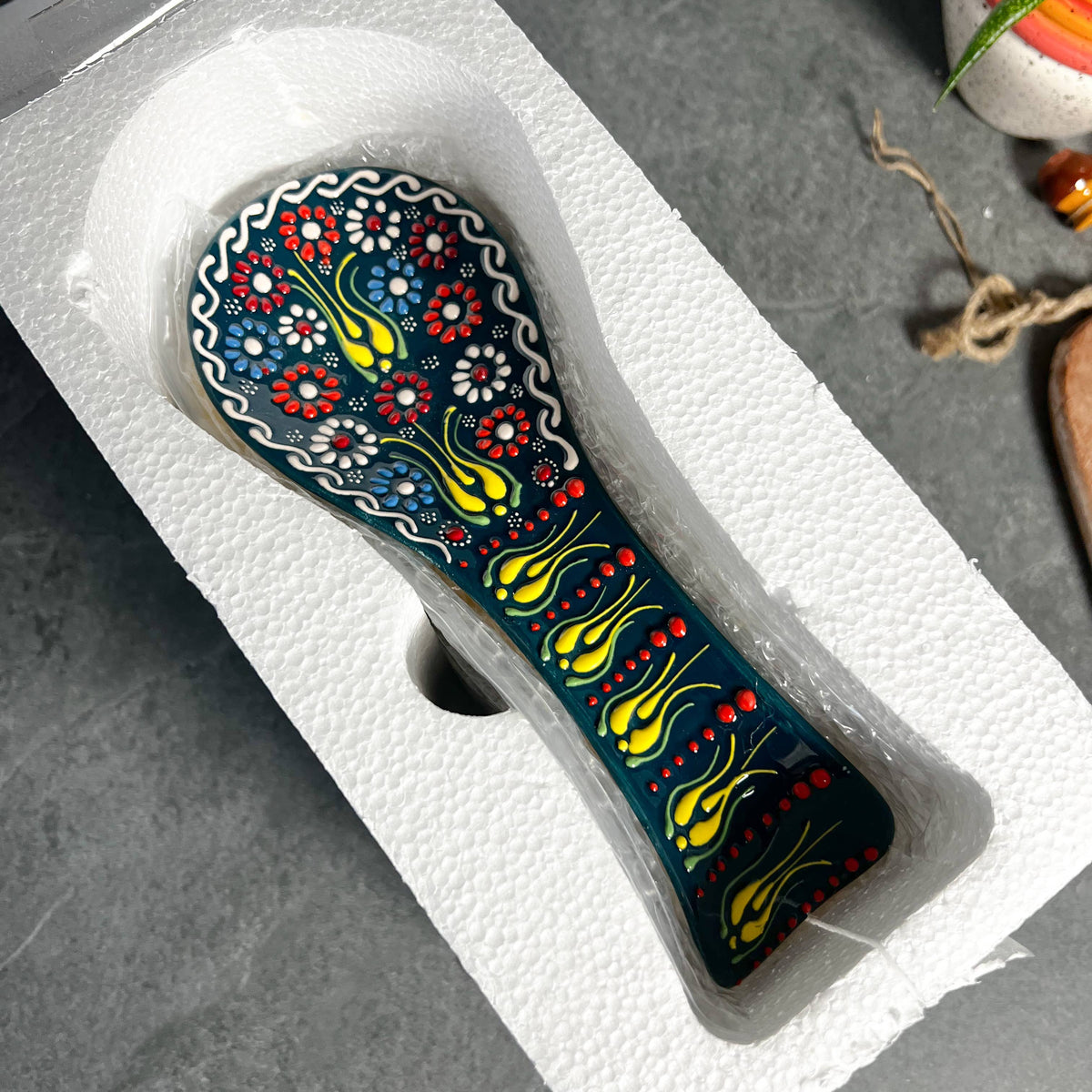 Ceramic Spoon Rest, Handmade Kitchen Decor, Spoon Holder