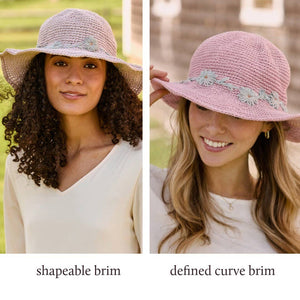 Fleur Dusty Rose Sun Hat UPF 35