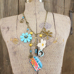 On The Road with The Beatles Retro Charm Necklace