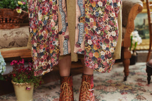 Art of Life Opera Duster Kimono Robe - Flower Palette Print