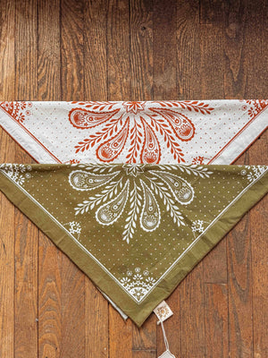 Boho Cotton Handmade Bandana Headscarf – Fir Green Heritage