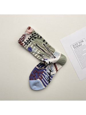 Rufia - Abstract Botanical Crew Socks