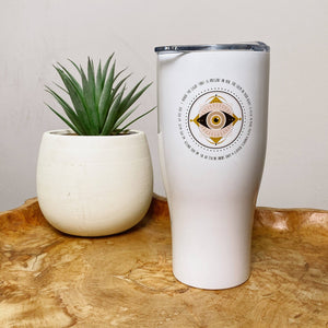 Stainless Steel Travel Mug & Sticker Set