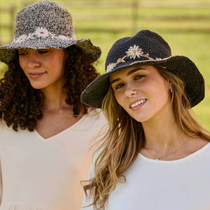 Fleur Noir Sun Hat UPF 35