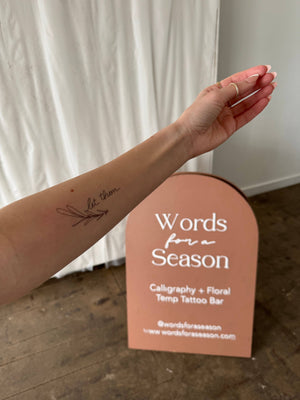 Let Them Calligraphy Temporary Tattoo
