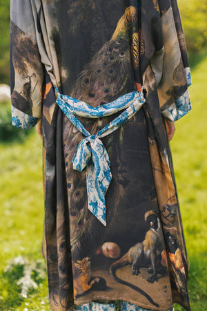Wild Beauty Opera Duster Kimono Robe with Peacock