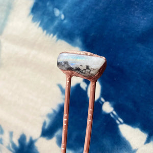 Rainbow Moonstone Hair Pin