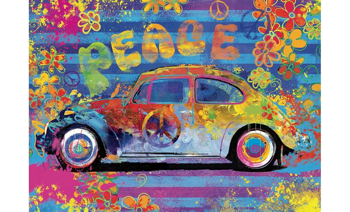 VW Beetle Splash Tin Puzzle, 550 Pieces