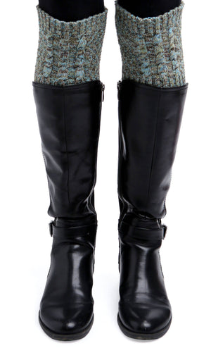 Womens Recycled Cotton Boot Cuff - Twisted Cable