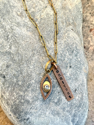 Manifest and Third Eye Charm Necklace - Made By Survivors
