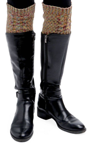 Womens Recycled Cotton Boot Cuff - Twisted Cable