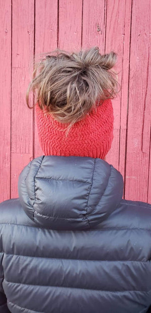Upcycled Sweater Bun Beanie