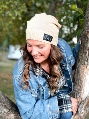 Upcycled Sweater Slouch Beanie