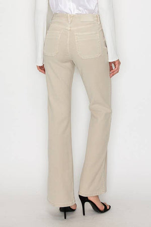 High-Rise Tummy Control Garment-Dyed Bootcut Jeans