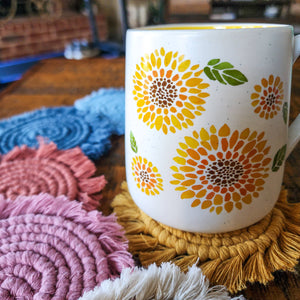Handwoven Macrame Boho Coaster