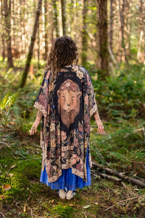 Lionheart Bohemian Goddess Starduster Kimono with botanicals