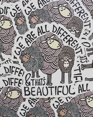 Different Is Beautiful Decorative Stickers