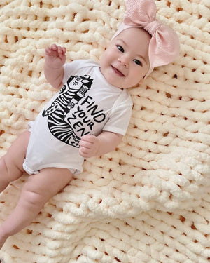 Zen Zebra Baby Bodysuit
