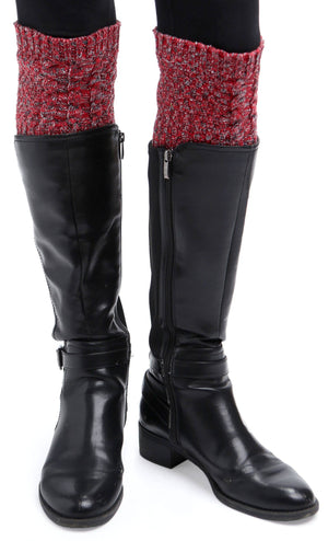 Womens Recycled Cotton Boot Cuff - Twisted Cable