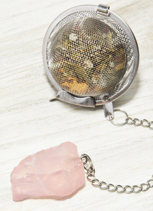 Rose Quartz Crystal Tea Infuser