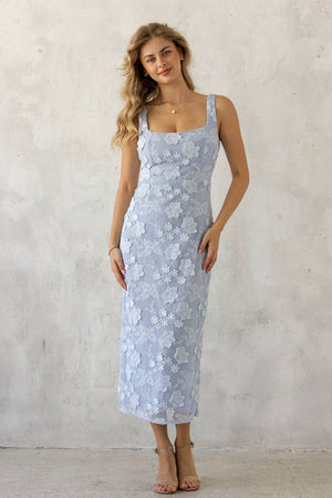 Floral Lace Midi Dress