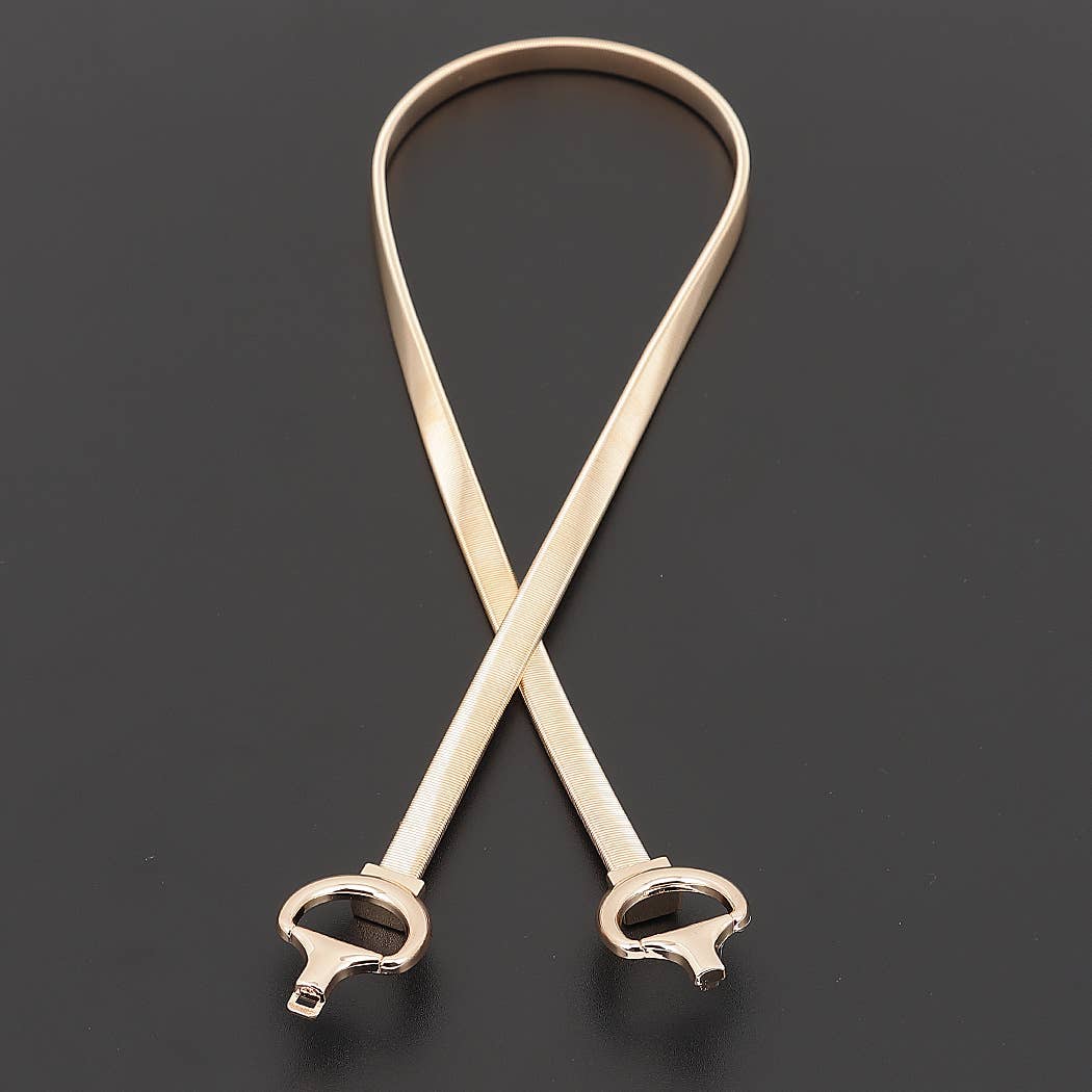Horsebit Buckle Elastic Waist Belt