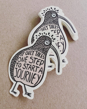 Fearless Kiwi Decorative Stickers, Waterproof Stickers