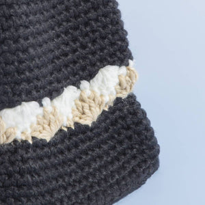 Crochet Bucket Hat With Contrast Band