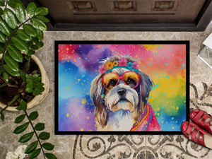 Shih Tzu Hippie Dawg Doormat, 18x27