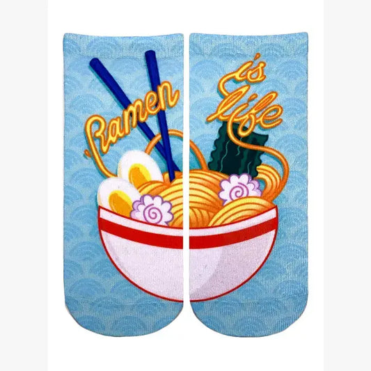 Ramen Life Ankle Socks – Blue