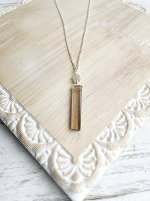 Smoky Quartz Stick Necklace