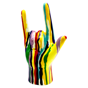 Graffiti I Love You Hand Sculpture - 9" Tall