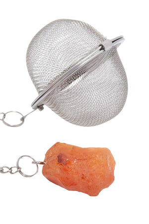 Raw Carnelian Crystal Tea Infuser