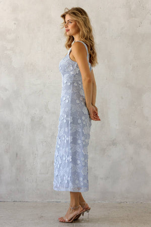Floral Lace Midi Dress