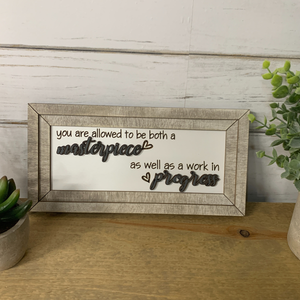 Inspirational Wall Art - Masterpiece & Work in Progress