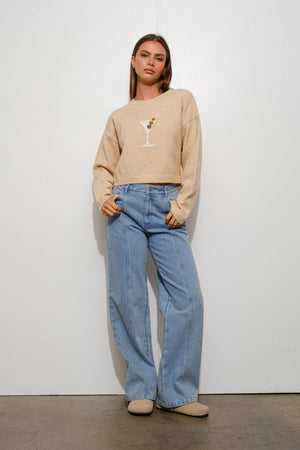 MANDY MARTINI SWEATER - Cozy, Trendy, Playful