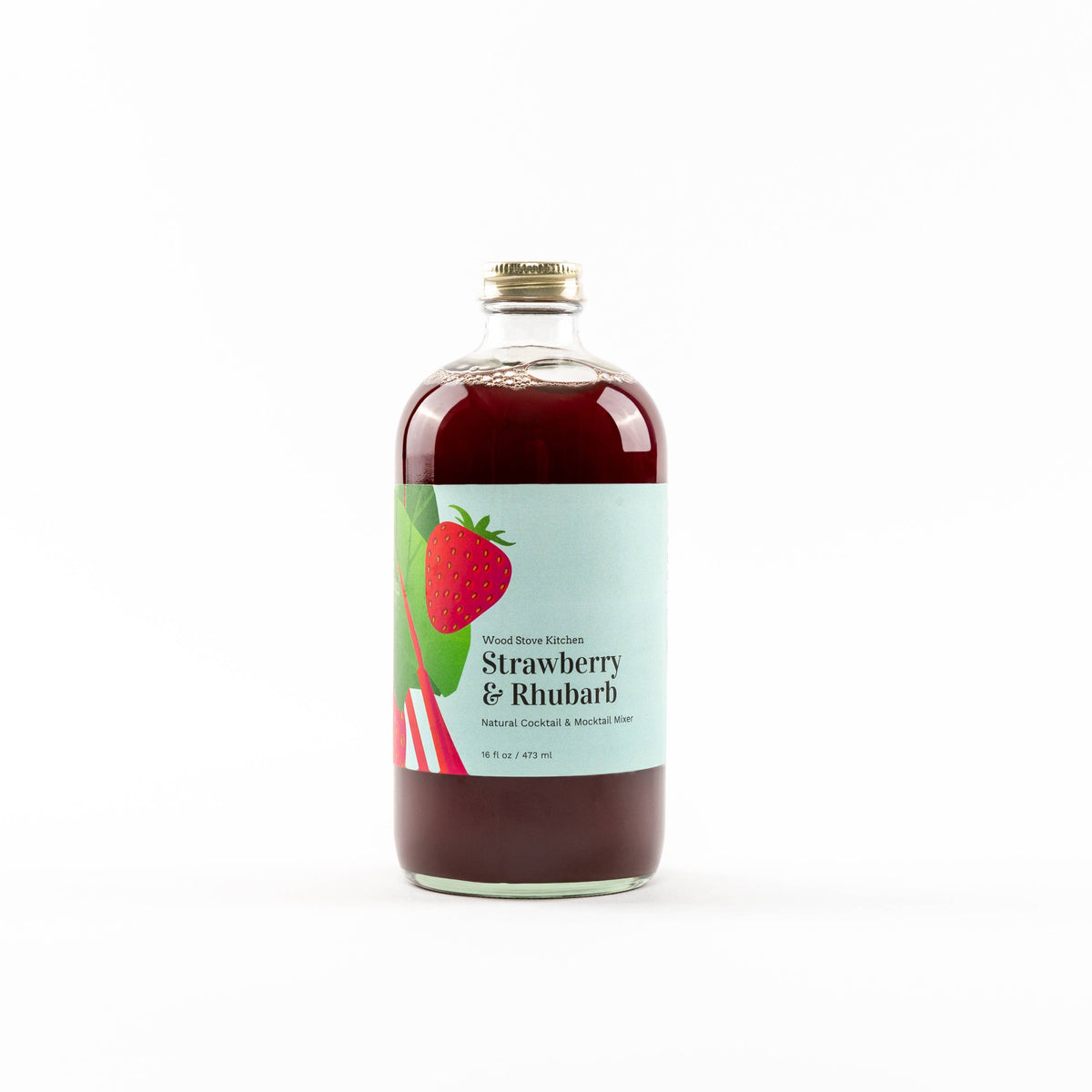 Strawberry & Rhubarb Cocktail and Mocktail Mixer 16 fl oz