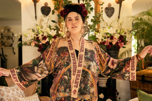 Courage Dear Heart Pixie Duster Crop Kimono w/ Sacred Heart