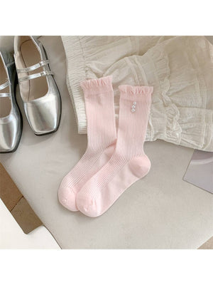 Rufia - Delicate Trim Rib Crew Socks
