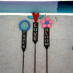 Peace Sign Plant Stake