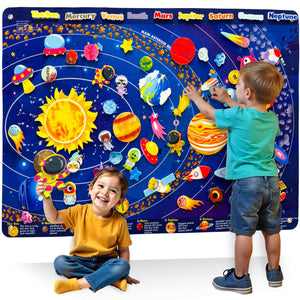 Space Felt Board for Kids - Educational Flannel Toy