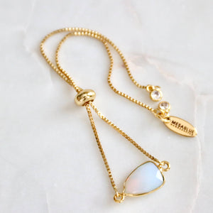 Faceted Opalite Adjustable Bracelet