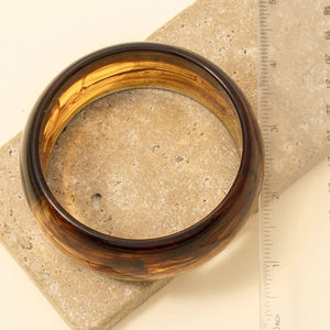 Thick Marble Resin Bangle Bracelet