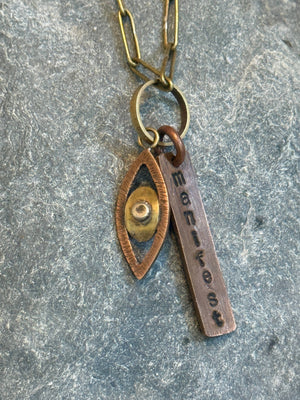 Manifest and Third Eye Charm Necklace - Made By Survivors