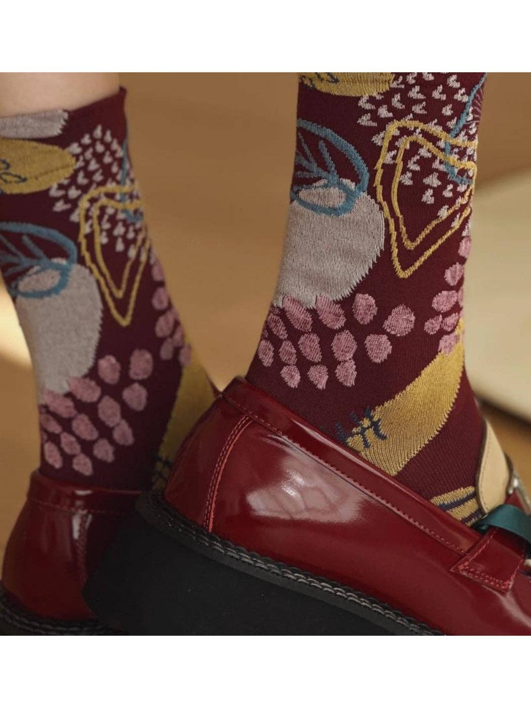 Rufia - Abstract Botanical Crew Socks
