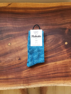 Teal Shaka Socks