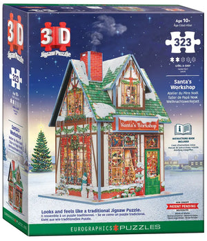 Santa's Workshop 3D Puzzle, 323 Pieces