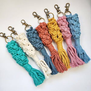 Macrame Lip Balm Holder Keychain