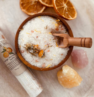 Orange Mimosa Herbal Bath Salt Tube